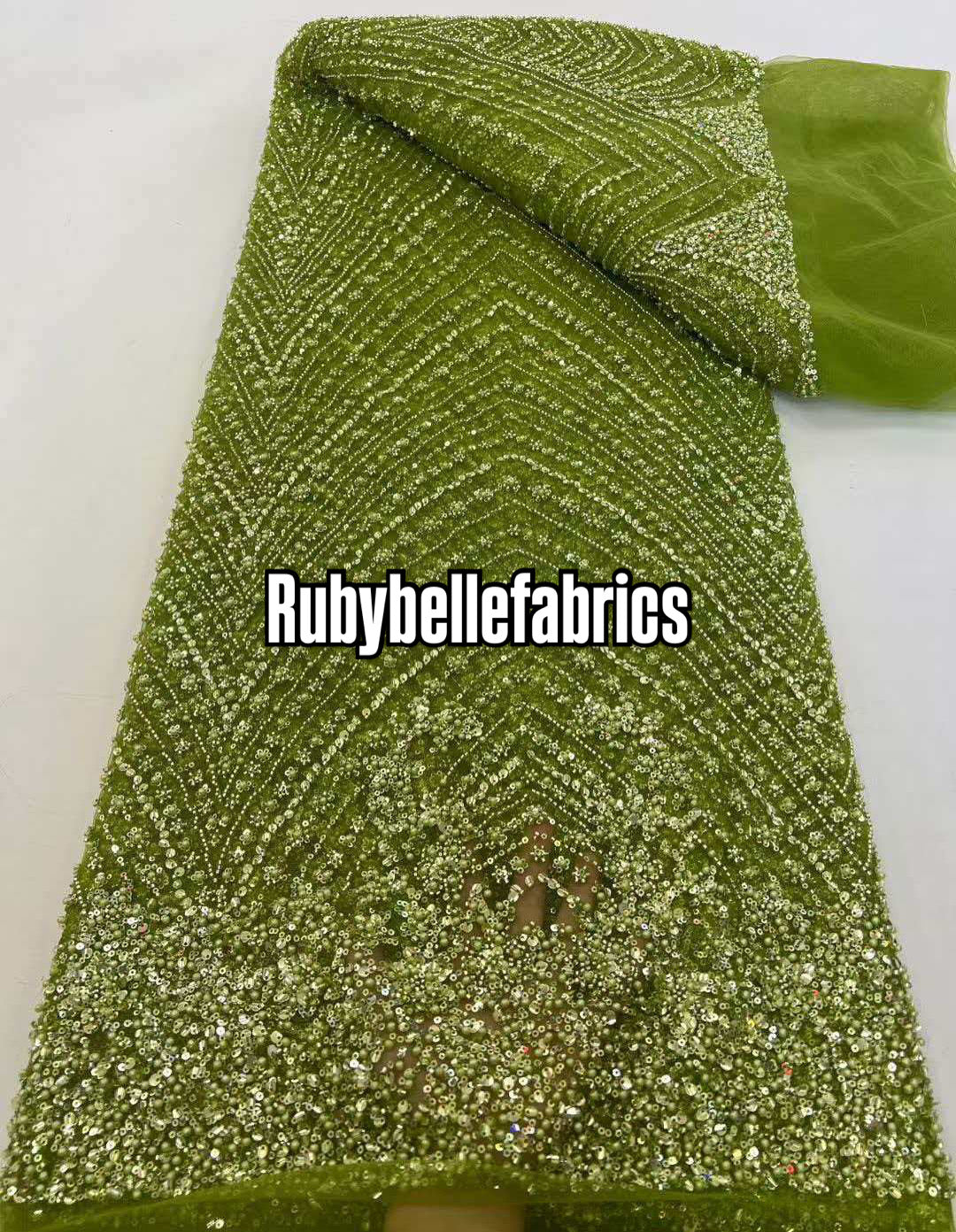 Urora Beaded Sequin Lace Fabric
