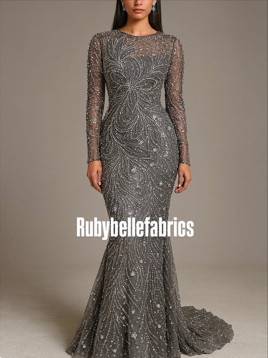 Lemier Beaded Petal Luxury Fabric