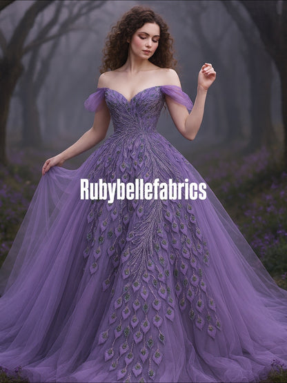 Cascada 3D Leaf Luxury Couture Fabric