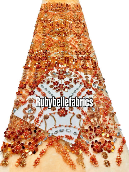 Braxly Quality Beaded Stone Fabric