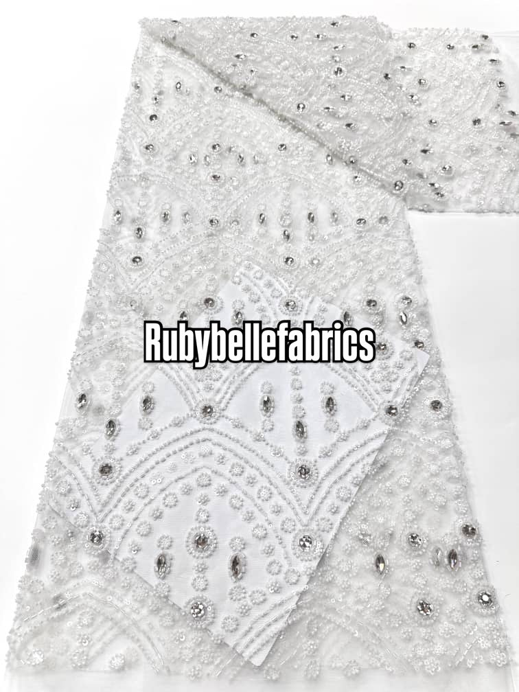 Galia Sparkle Crystal Lace Fabric
