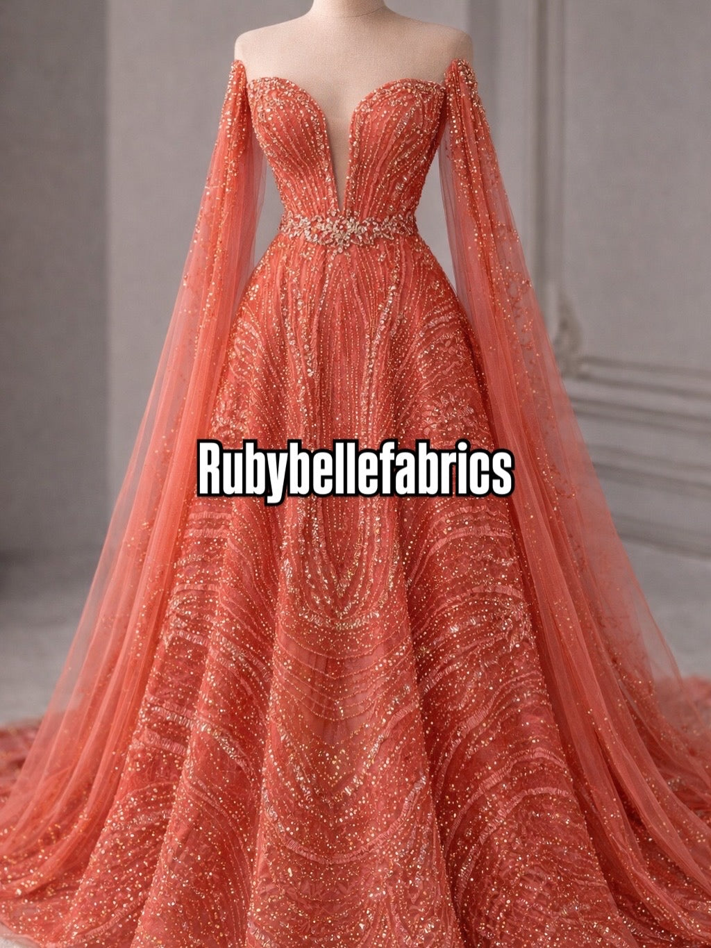 Arning Beaded Lace Fabric