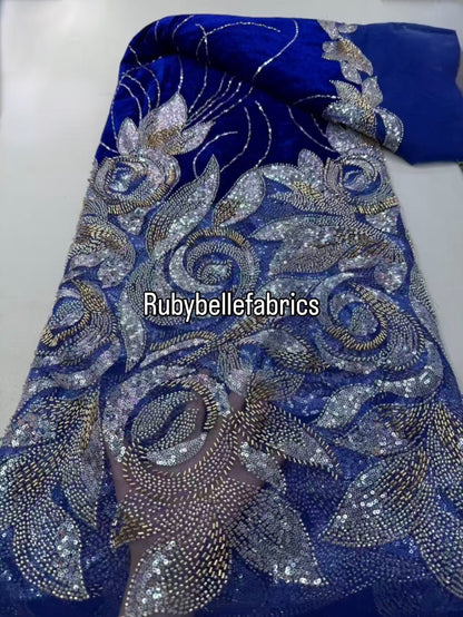 Orsley High Quality Beaded Velvet Fabric