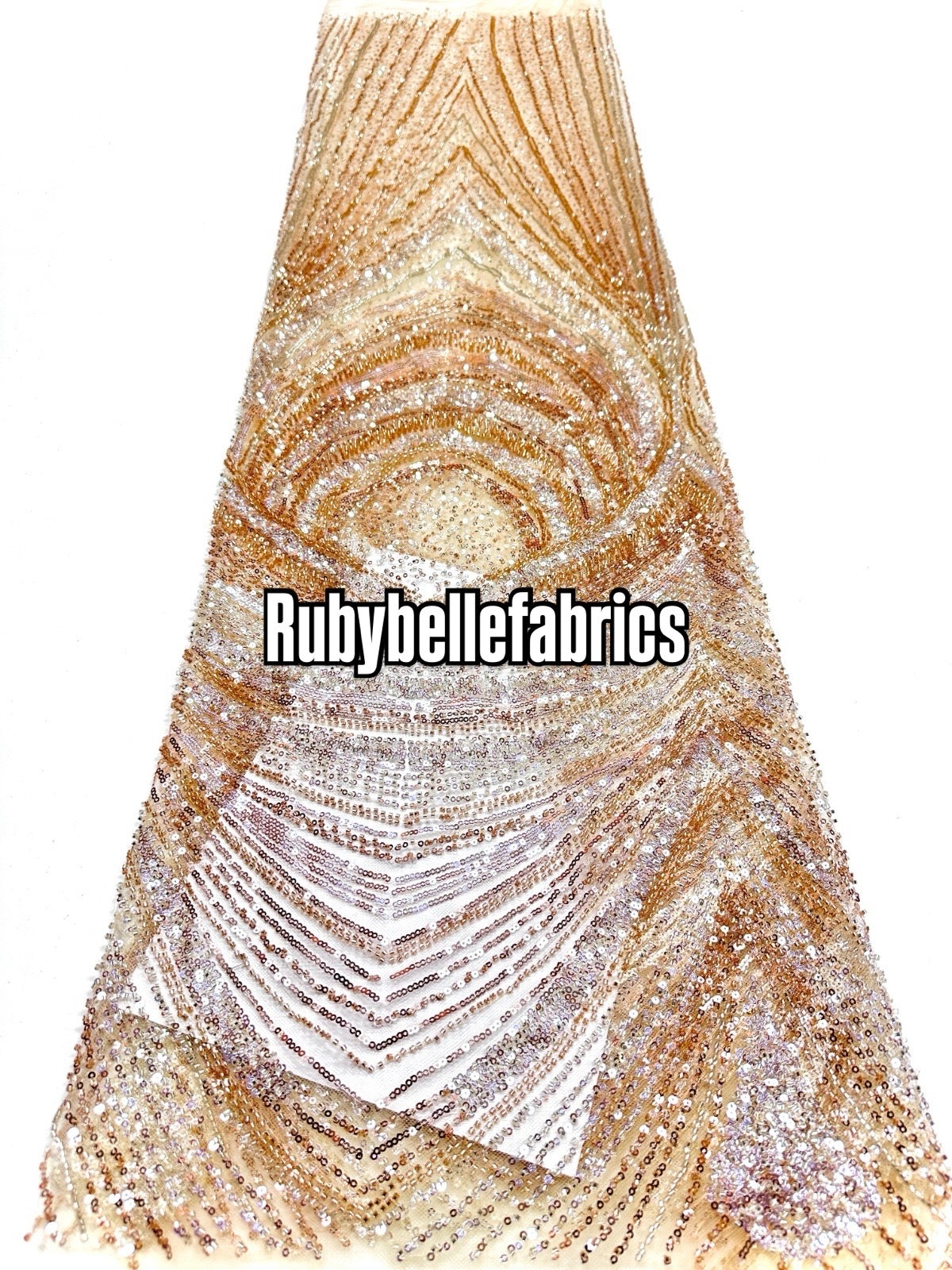 Ivlex Beaded Sequin Lace Fabric