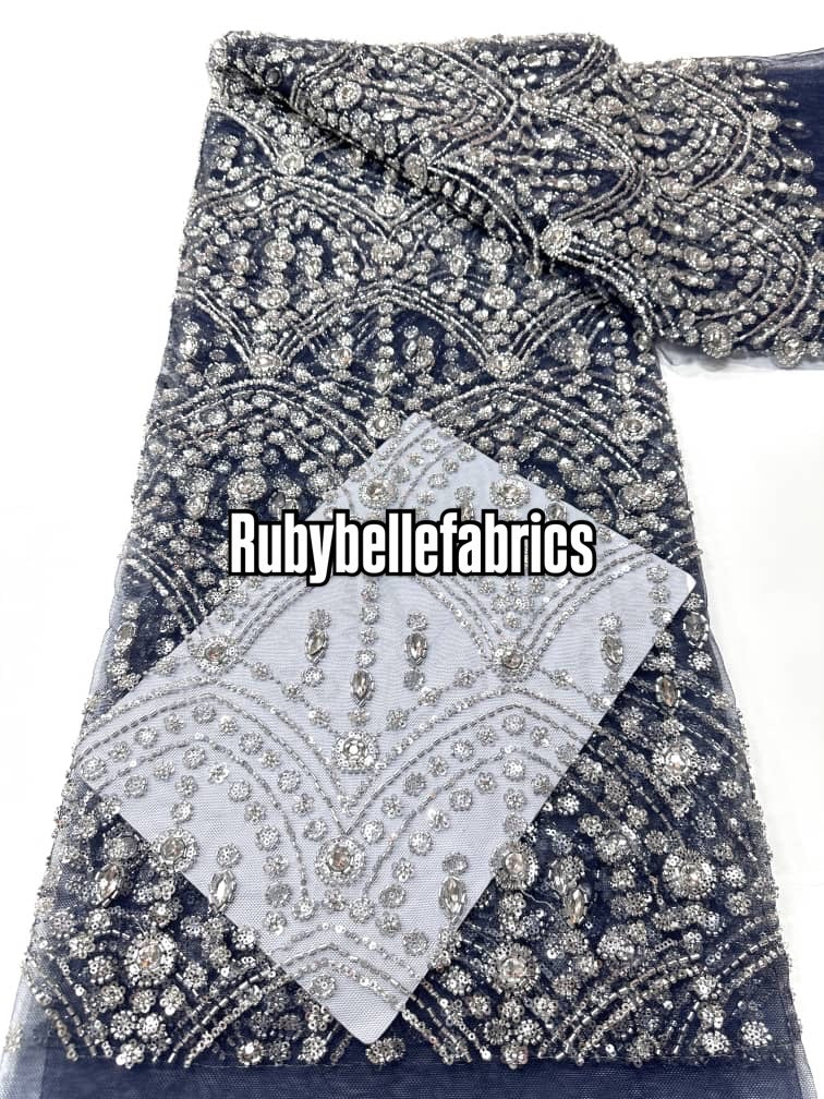Galia Sparkle Crystal Lace Fabric