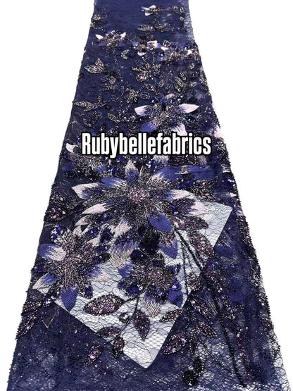 Eedex French Net Sequin Fabric