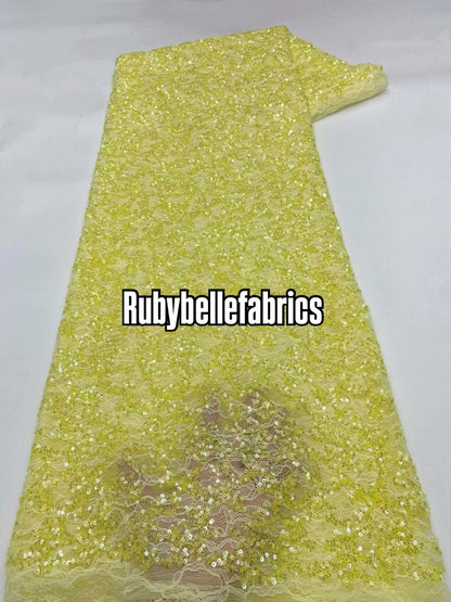 Umber Net Sequin Fabric