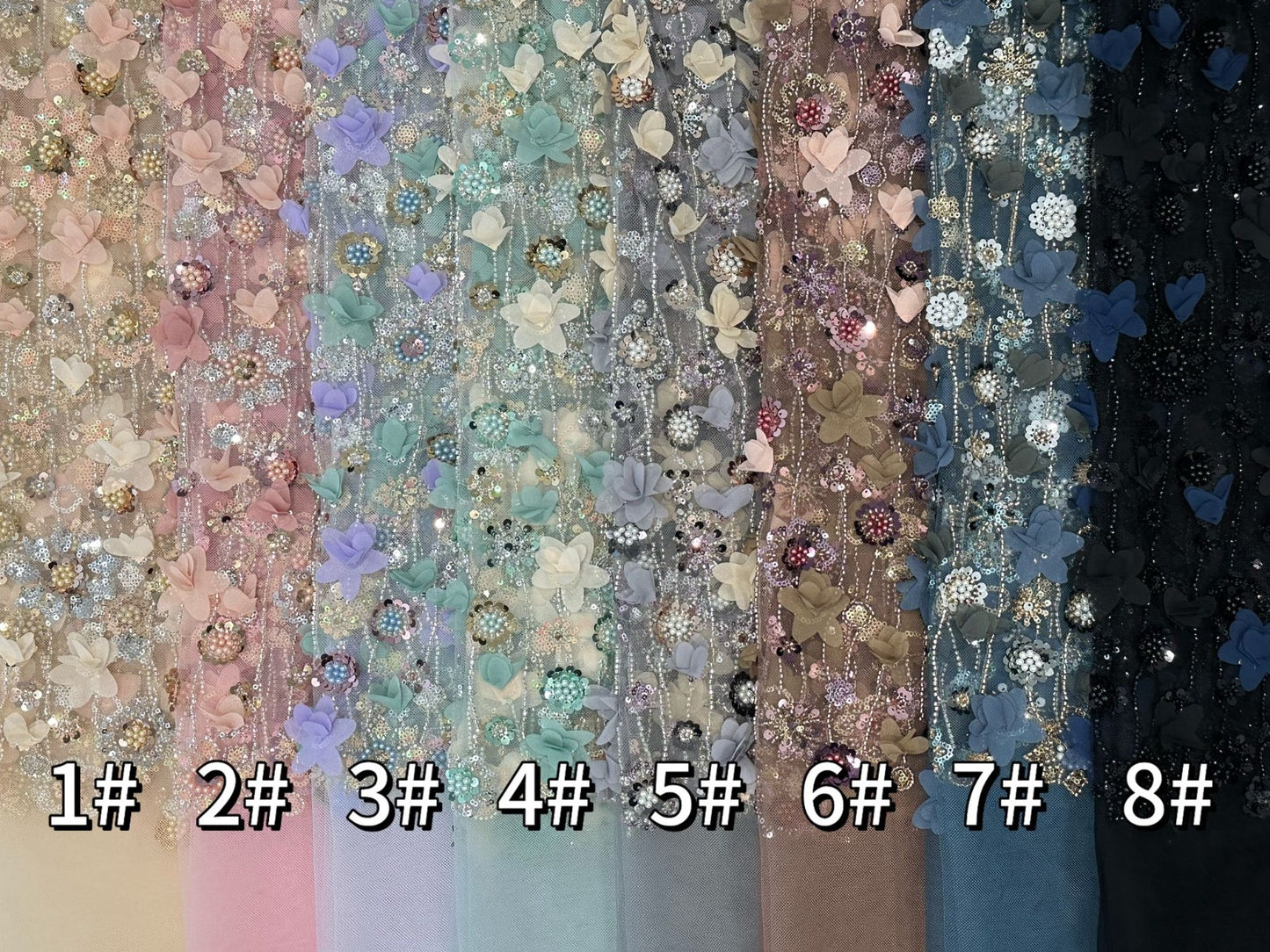 Lasuro 3D Sequin Floral Fabric