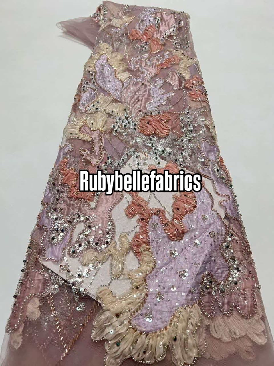 Unnu Beaded Sequin Lace Fabric