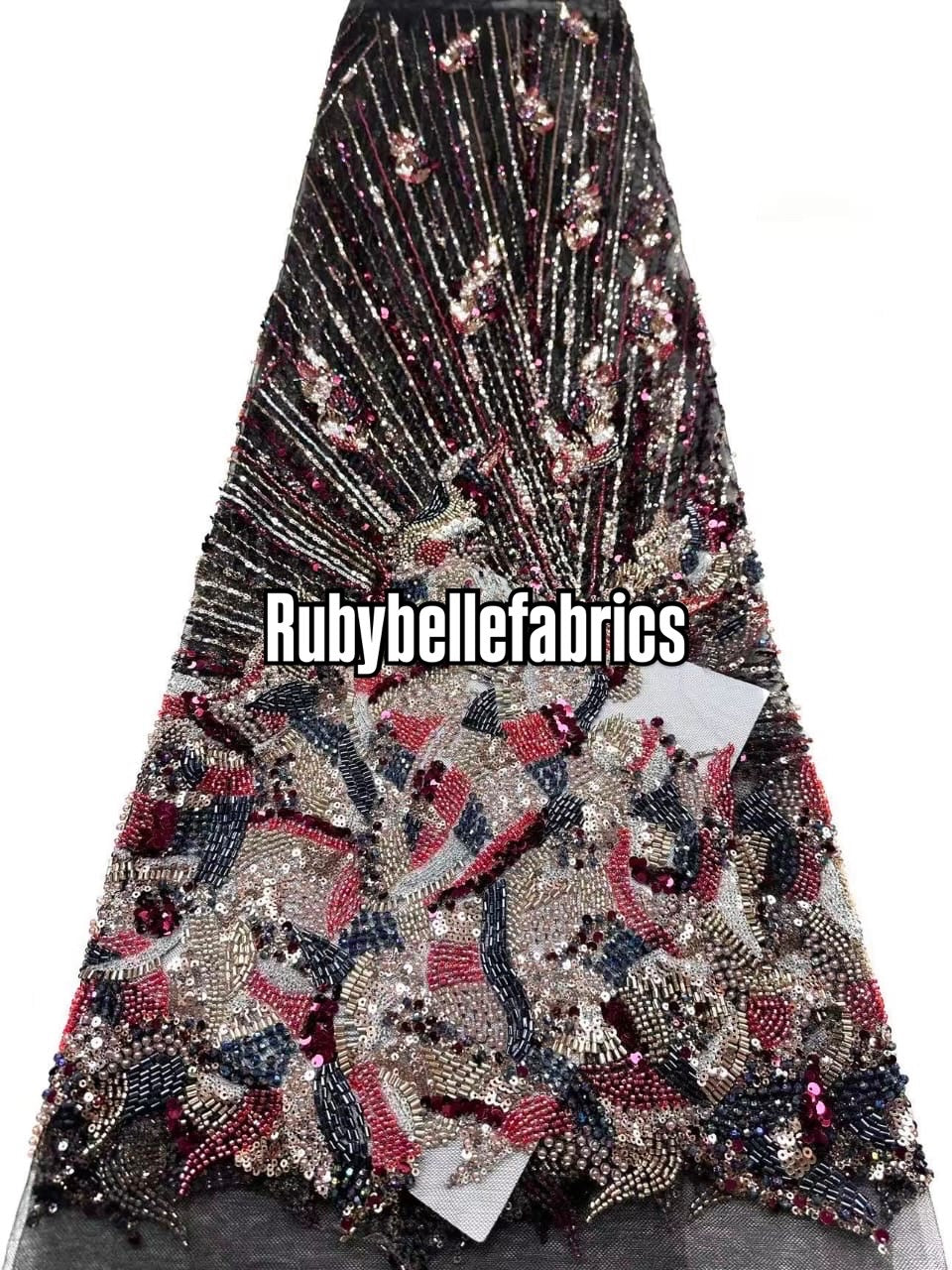 Ittle Luxury 3D Floral Beaded Fabric