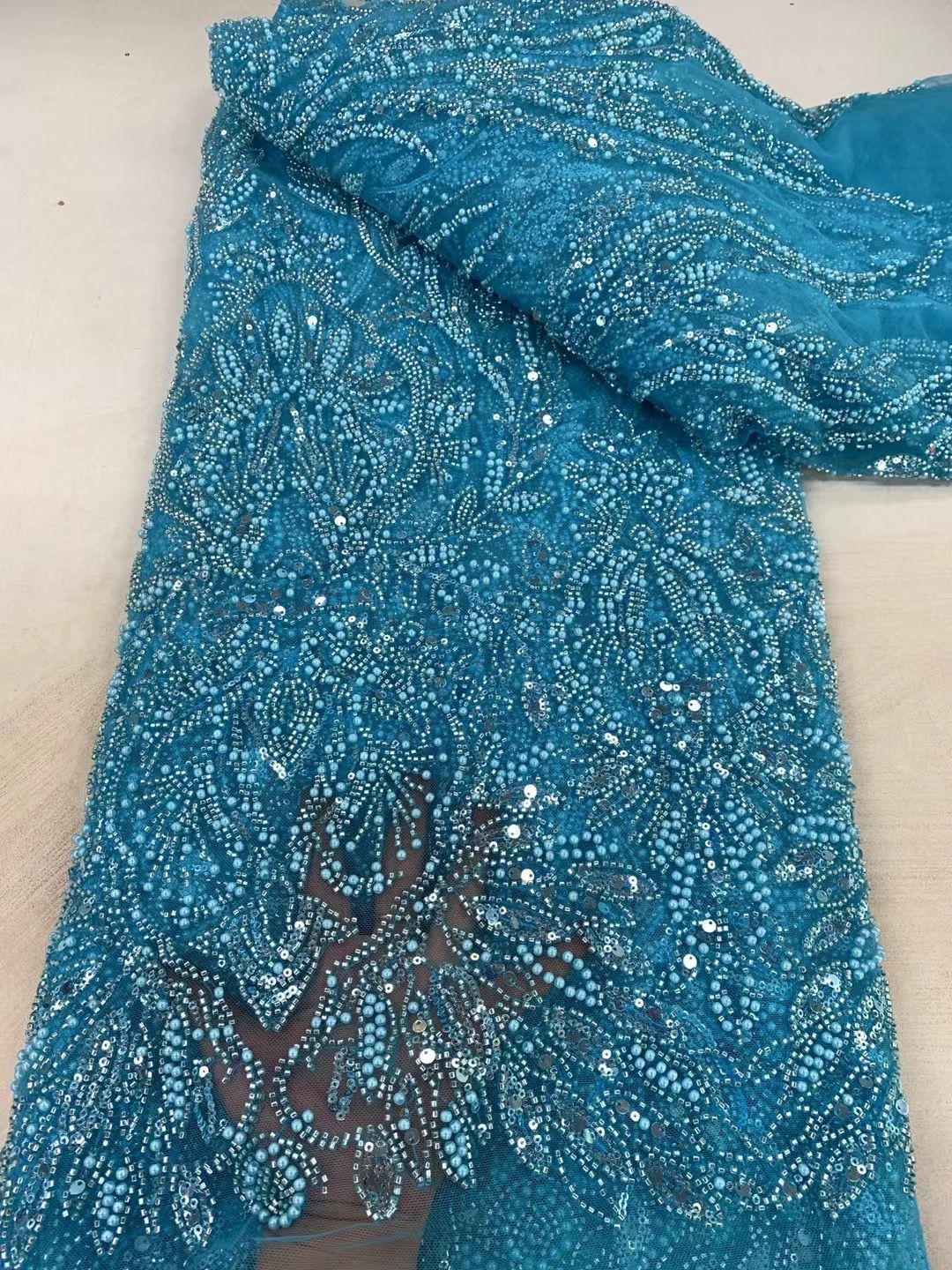 Ellyy Luxury High Quality Beaded Fabric