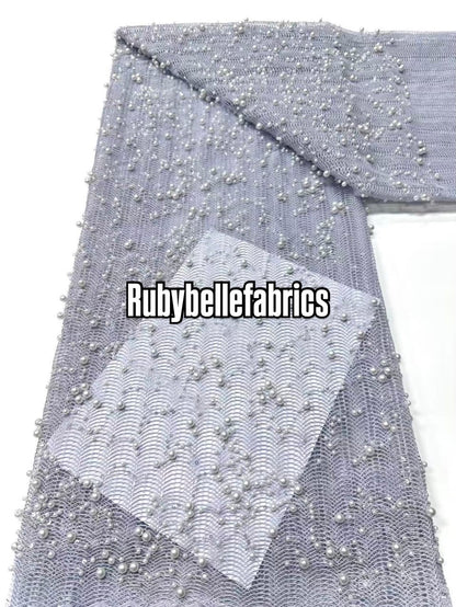 Aysox Fish Net Deluxe Sequin Beaded Fabric