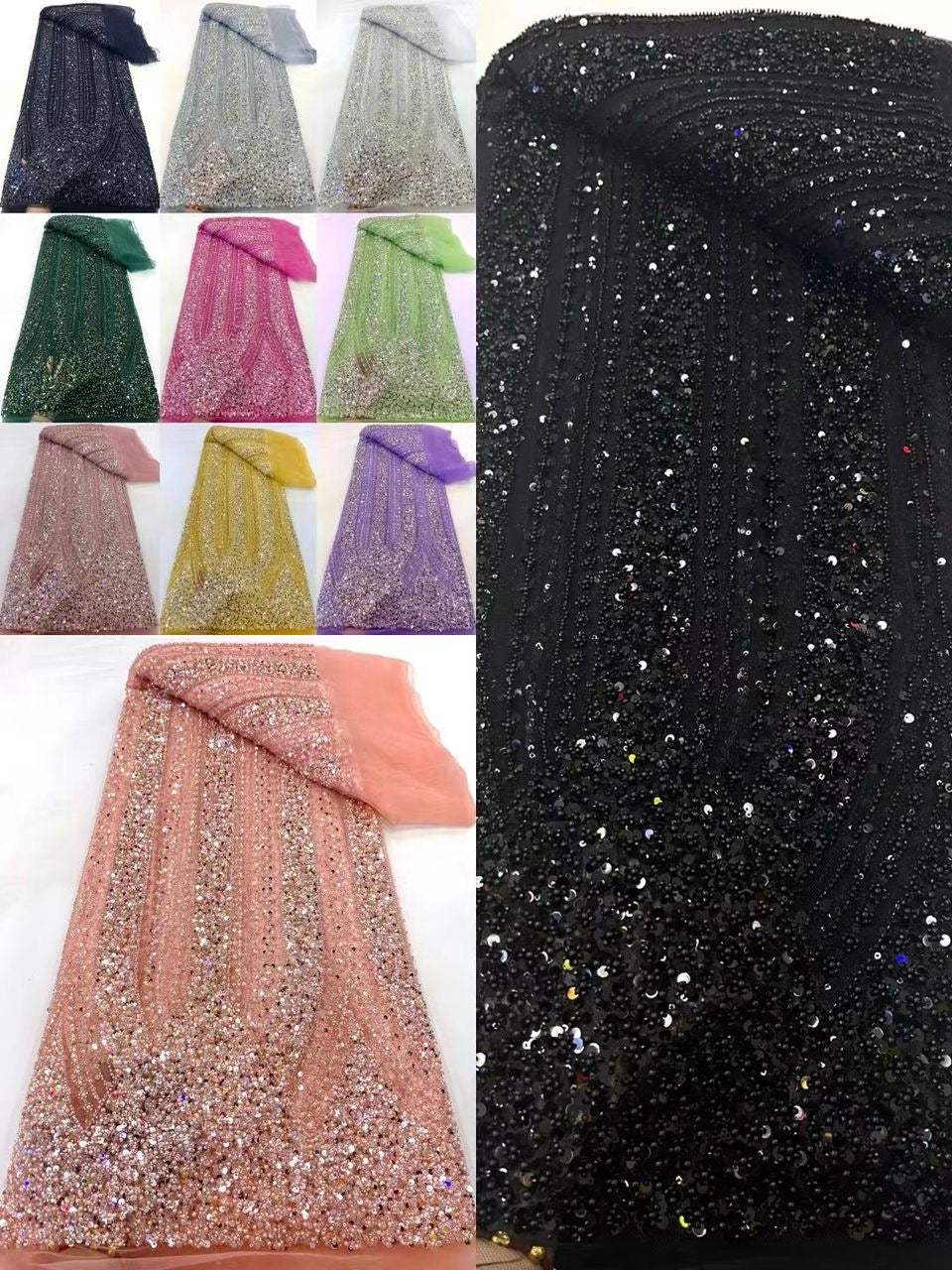 Tiption Luxury Sequin Fabric