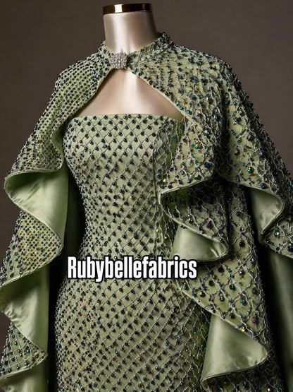 Gixel Luxury Deluxe Dripping Stones Fabric