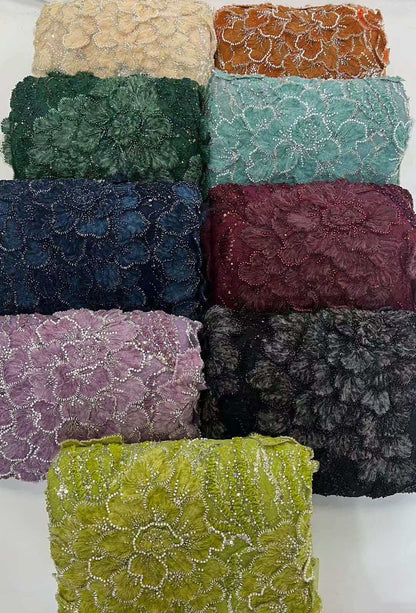 Sirelle Beaded Sequin Lace Fabric