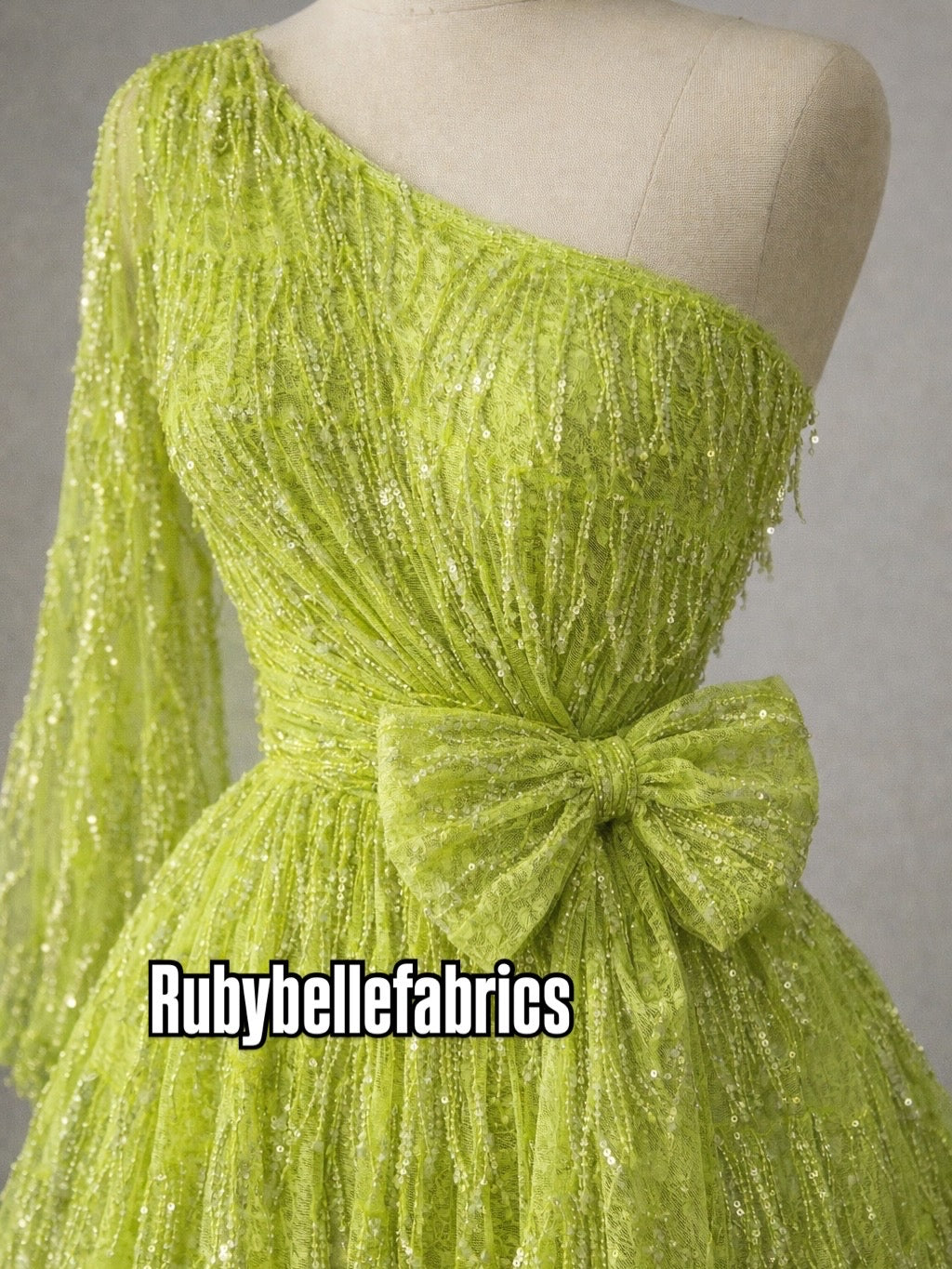 Luxury Fringe Pastel Sequin Lace Fabric – Premium Lace Couture Fabric