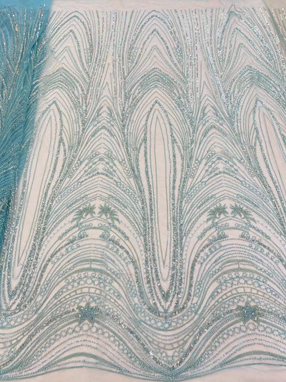 Arning Beaded Lace Fabric