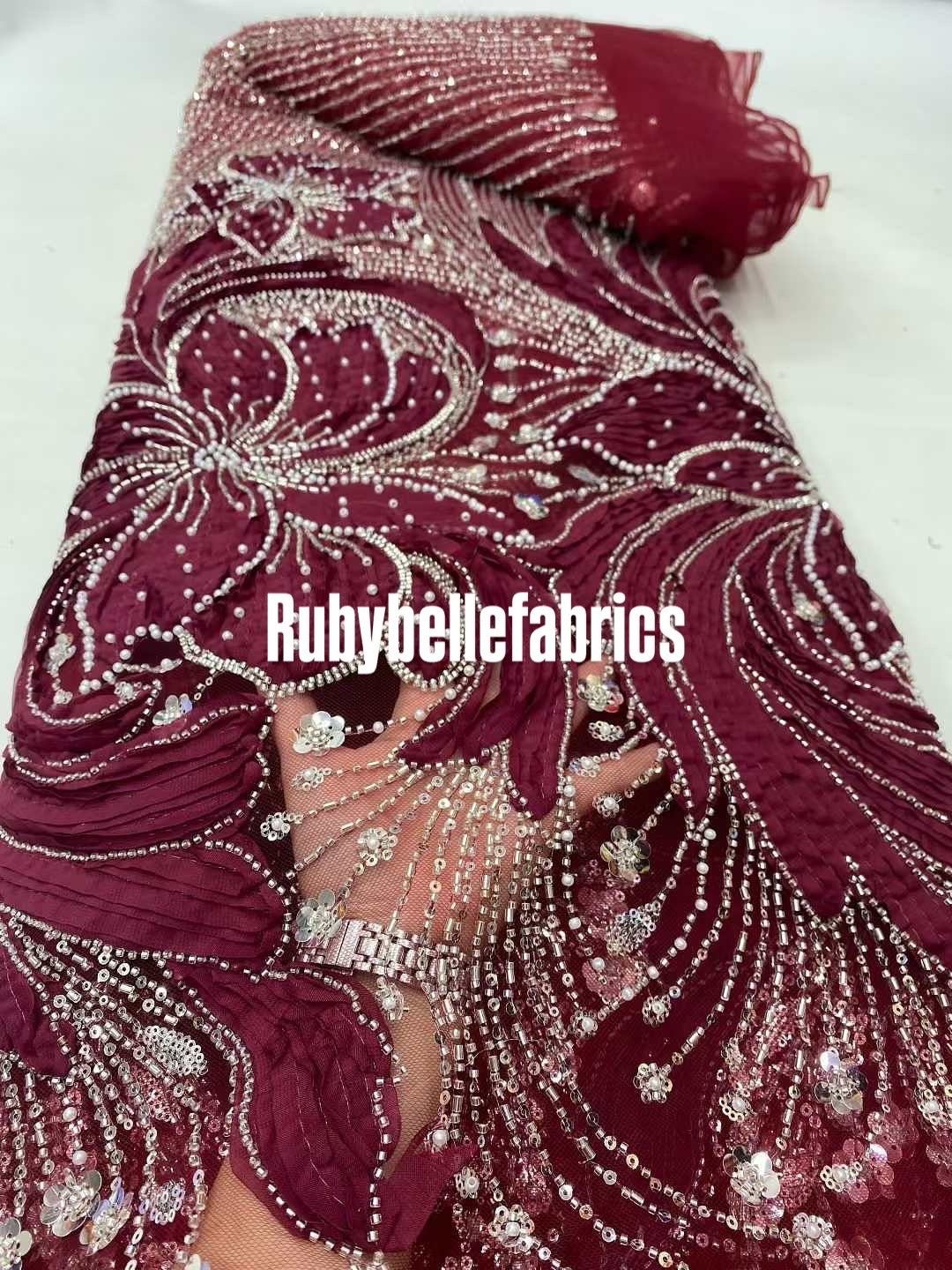 Lemier Beaded Petal Luxury Fabric