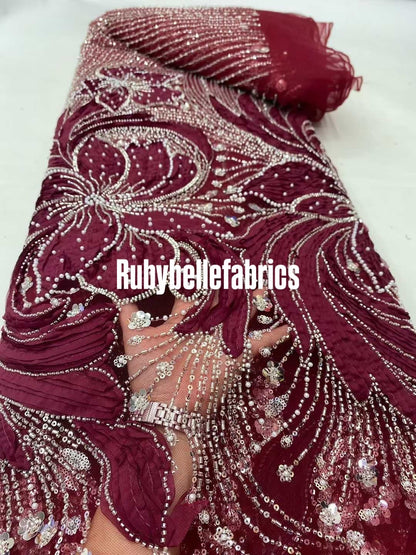 Lemier Beaded Petal Luxury Fabric