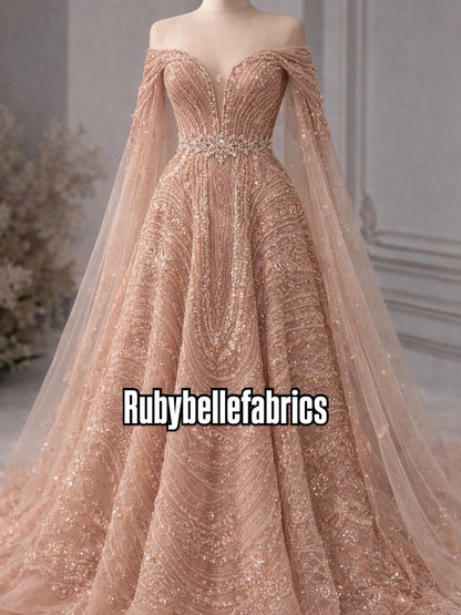 Arning Beaded Lace Fabric