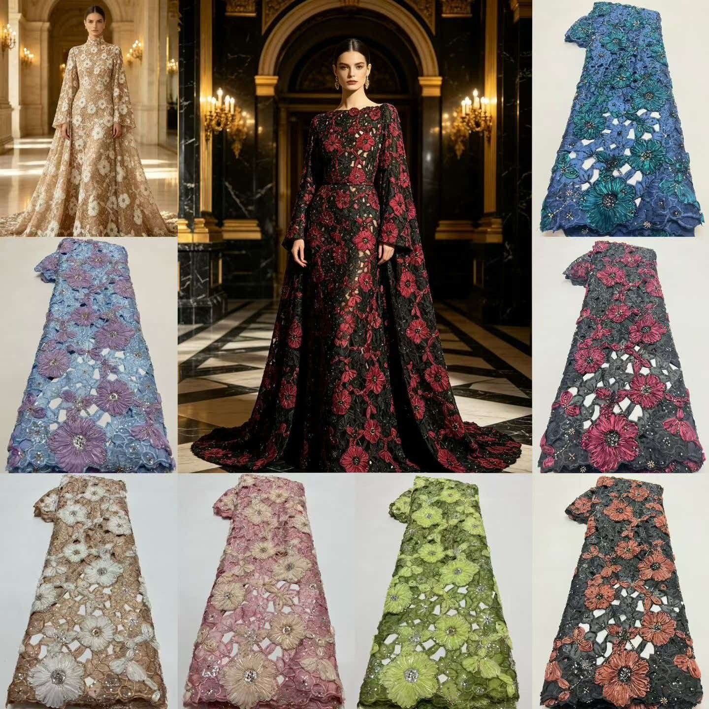 Kirtlle High Quality Handcut Floral Fabric