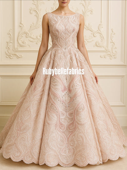 Peridot Bloom Stone couture fabric