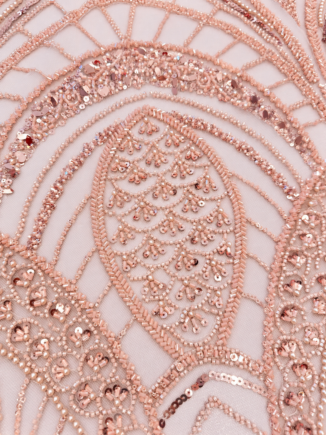 Enenia Beaded Luxury Fabric - Blush Pink