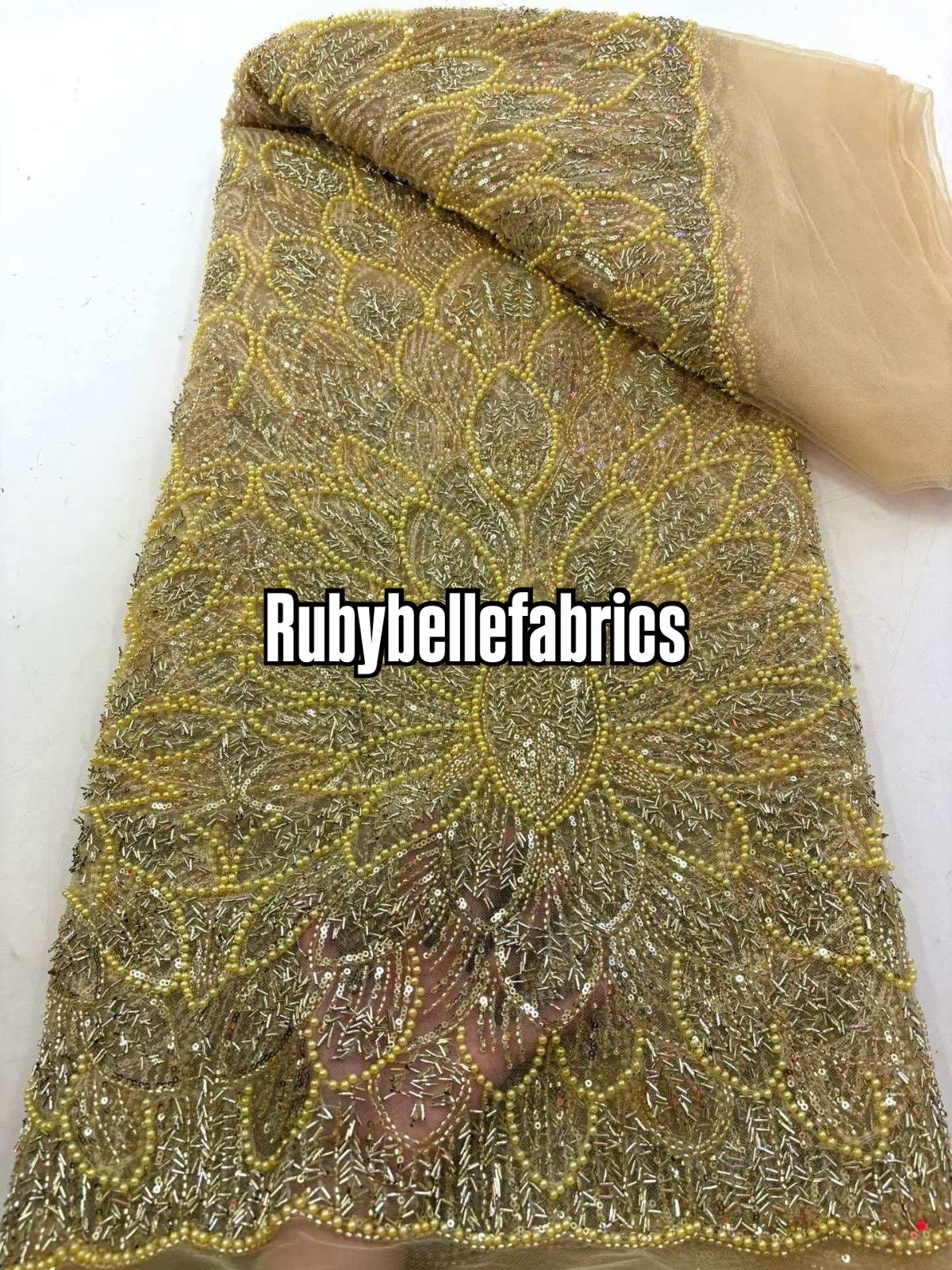 Ecials Drop Beaded Sequin Fabric
