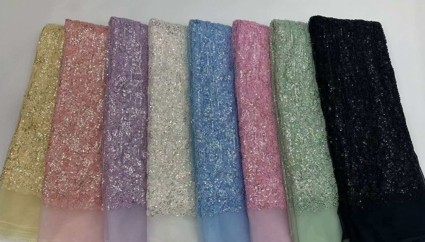 Uatic Sequin Beaded Fabric