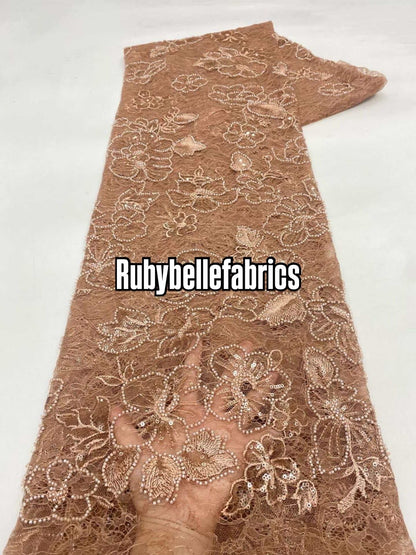 Kivion Net Sequin Beaded Fabric