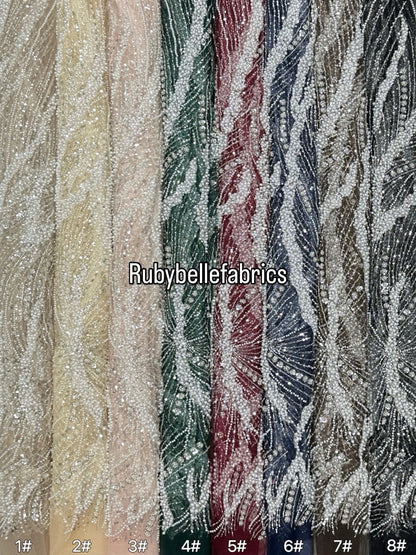 Axim High Quality Beaded Fabric