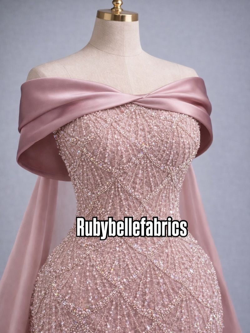 Utole Beaded Luxury Fabric - More Colors