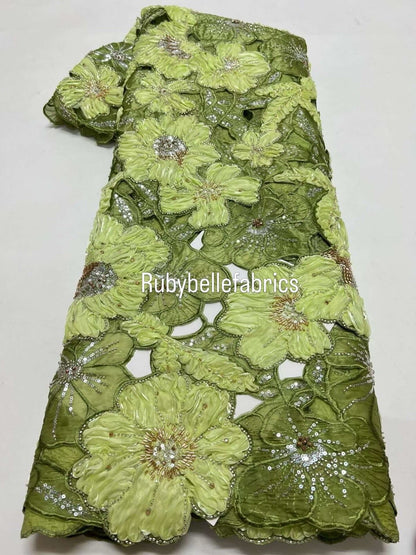 Avunx High Quality Handcut Floral Fabric