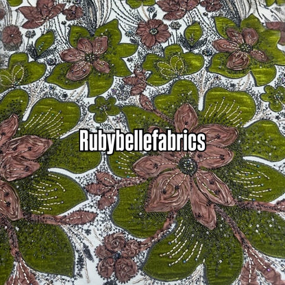 Dillon Beaded Luxury Velvet Fabric