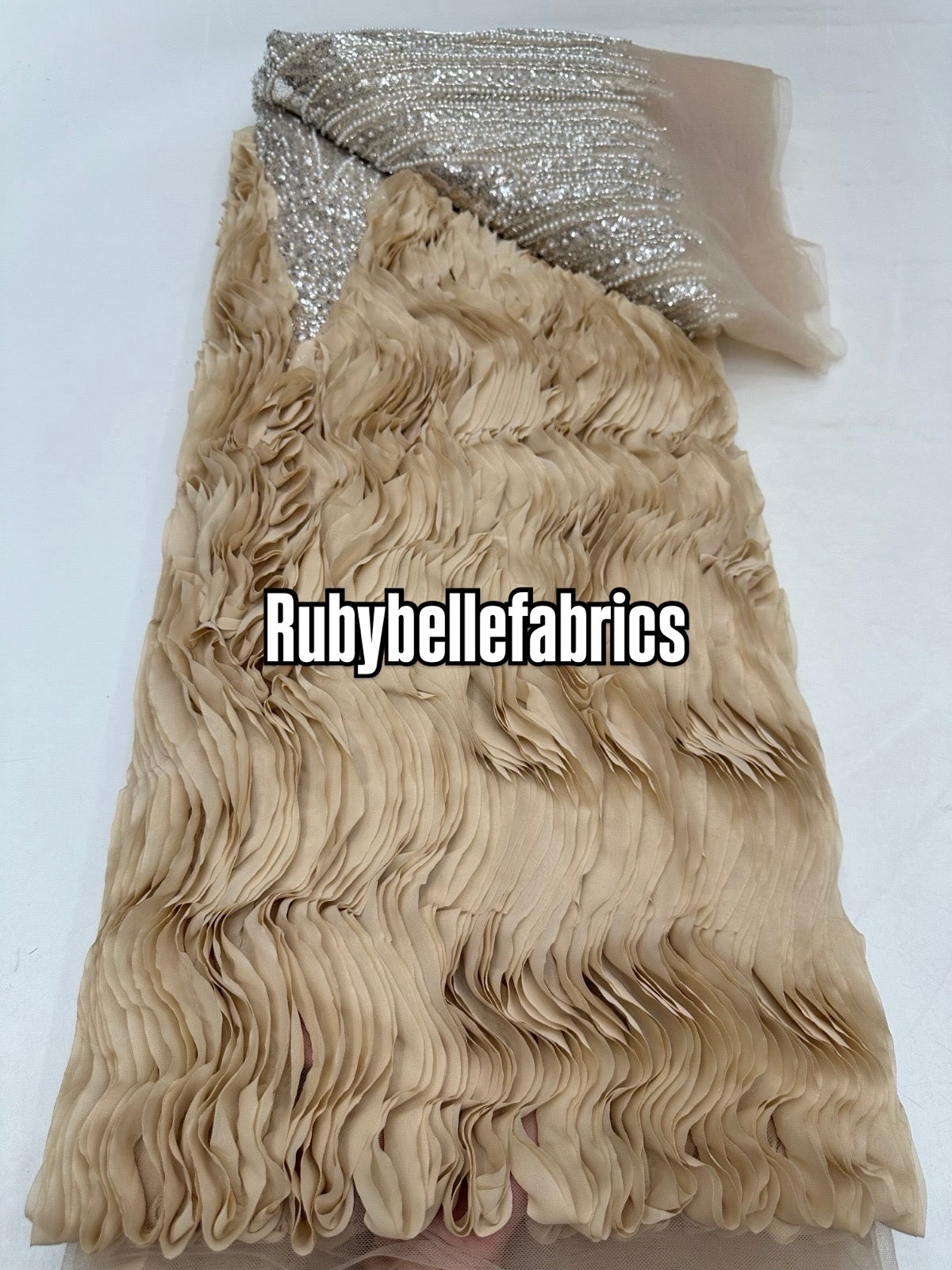 Untley Deluxe Luxury Floral Sequin beaded Fabric