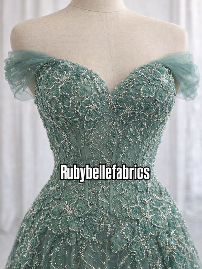 Sirelle Beaded Sequin Lace Fabric