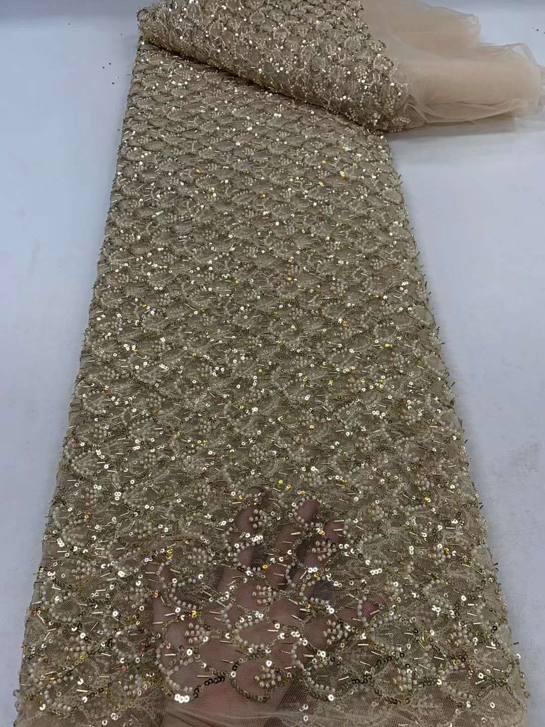 Buluxe Beaded Fabric