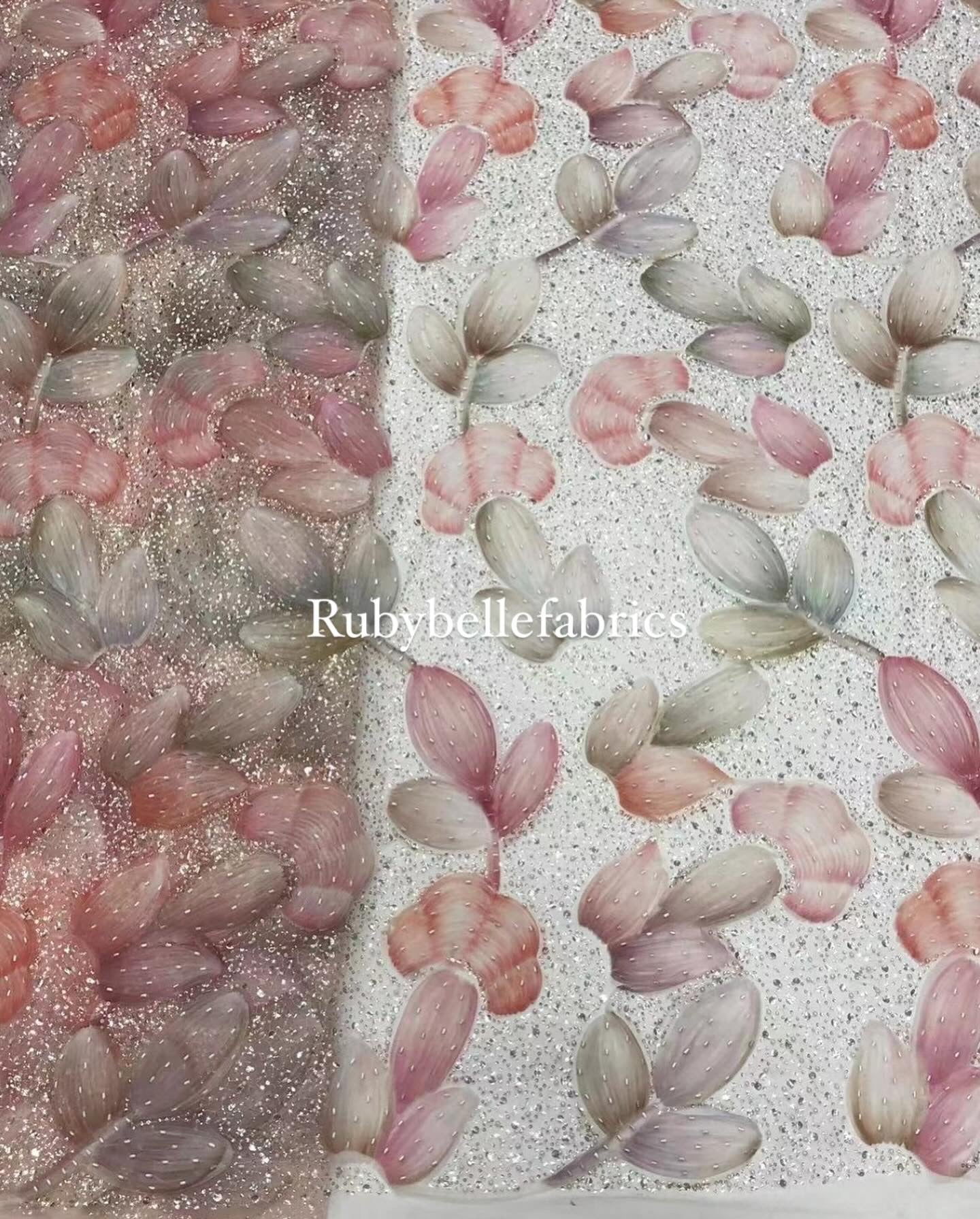 Hezzle Quality Floral Beaded Fabric