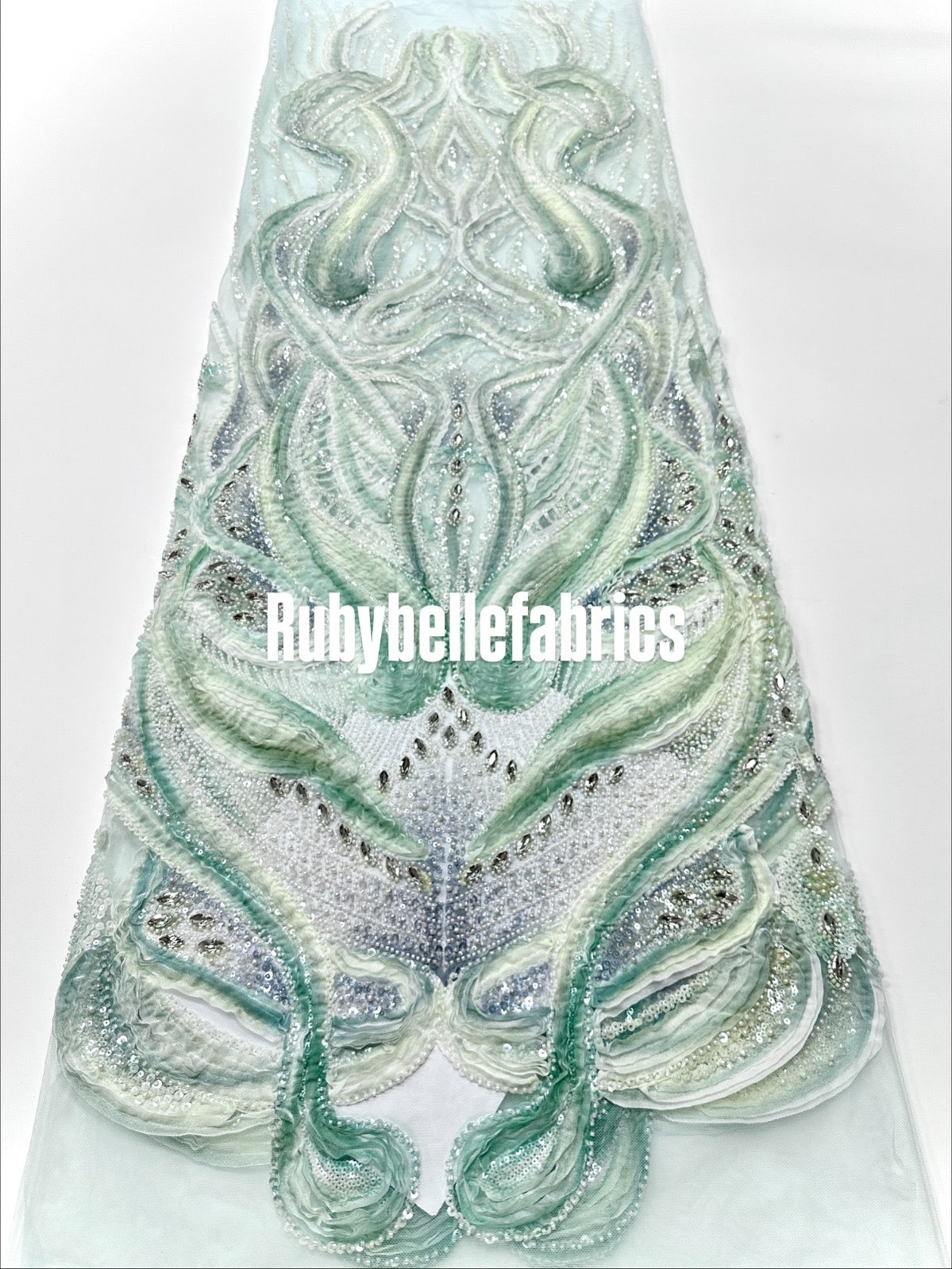 Peridot Bloom Stone couture fabric