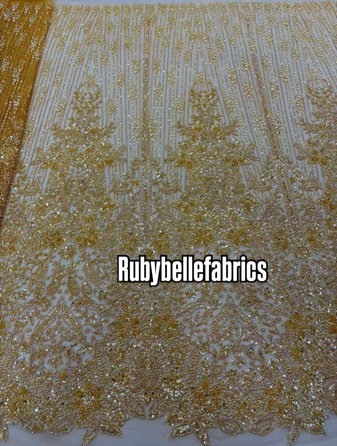 Han Beaded Sequin Lace Fabric