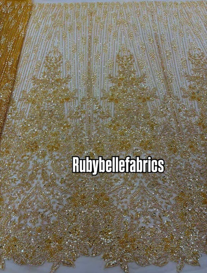 Han Beaded Sequin Lace Fabric