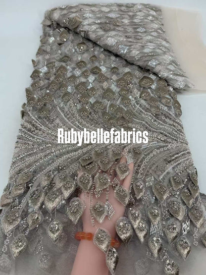 Cascada 3D Leaf Luxury Couture Fabric