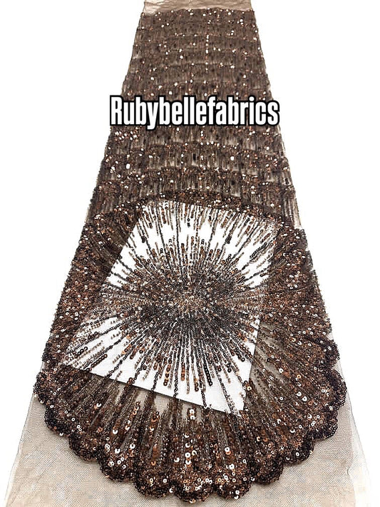 Undra Sunburst Beaded SequinFabric