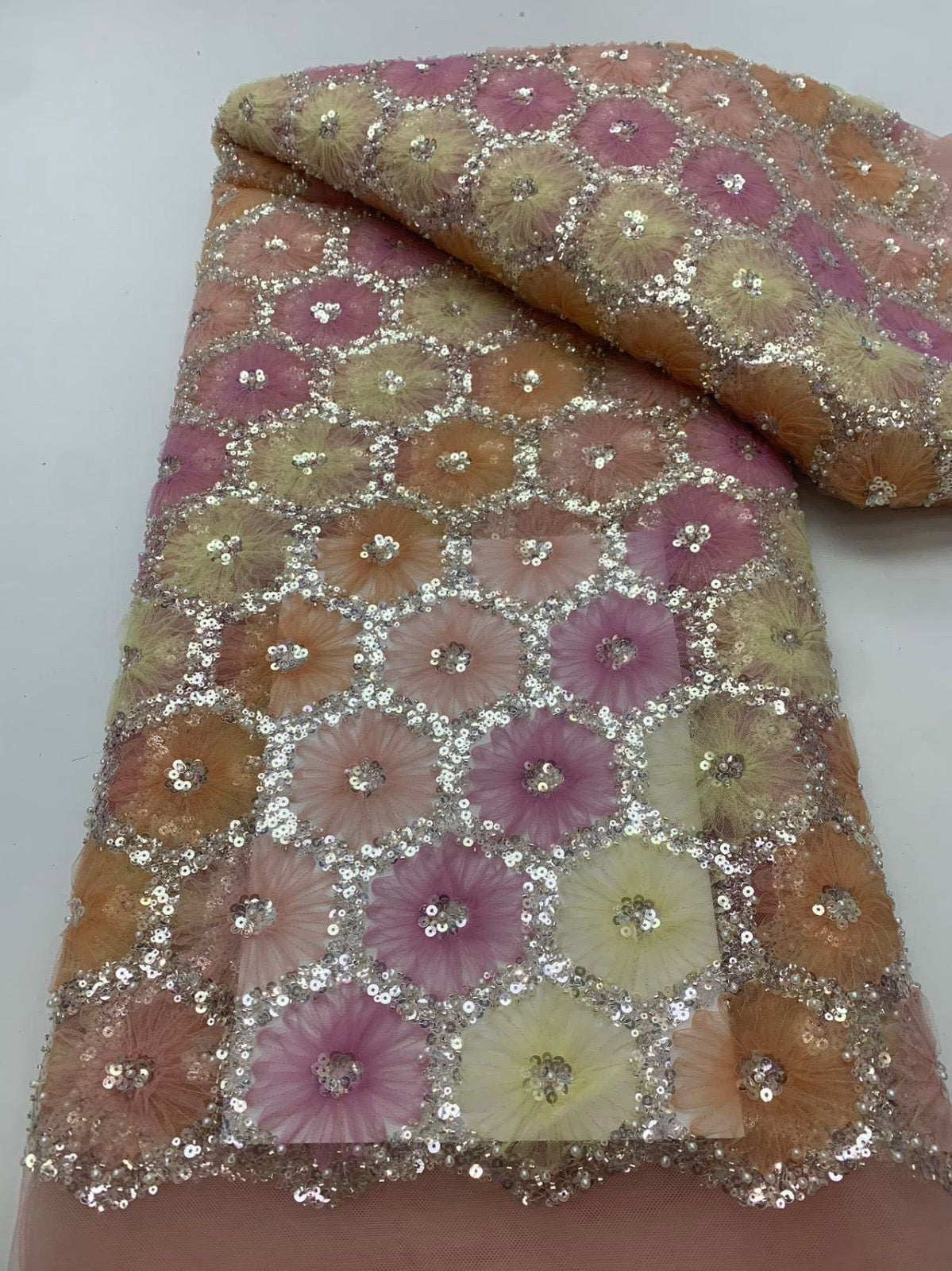 Brulli Quality Beaded Sequin Fabric