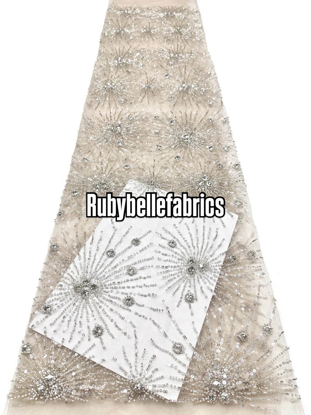 Oney Luxury Sequin Crystal Stones Fabric