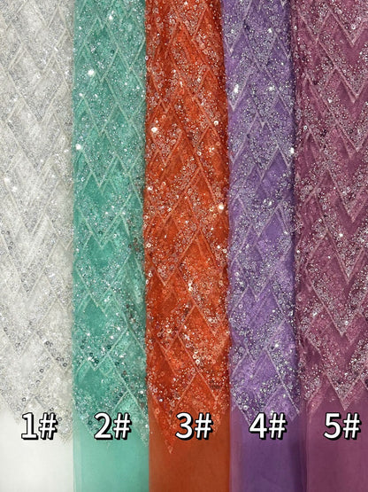 Quare Beaded Sequin Fabric