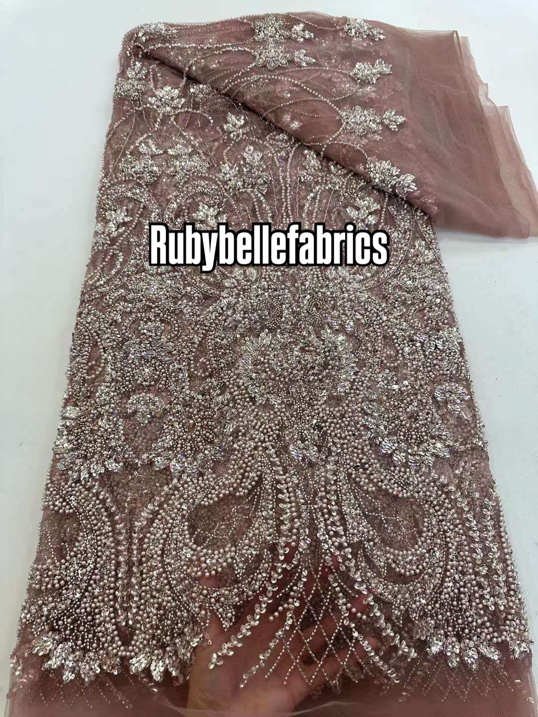 Nessia Fully Beaded Luxury Couture Fabric