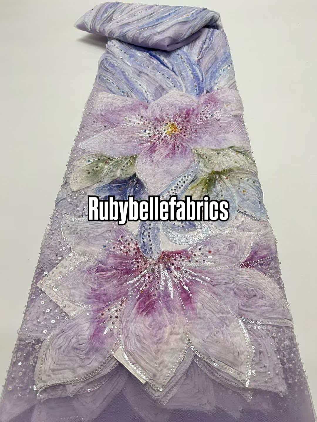 Feille Beaded Lace Fabric