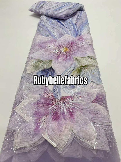 Feille Beaded Lace Fabric