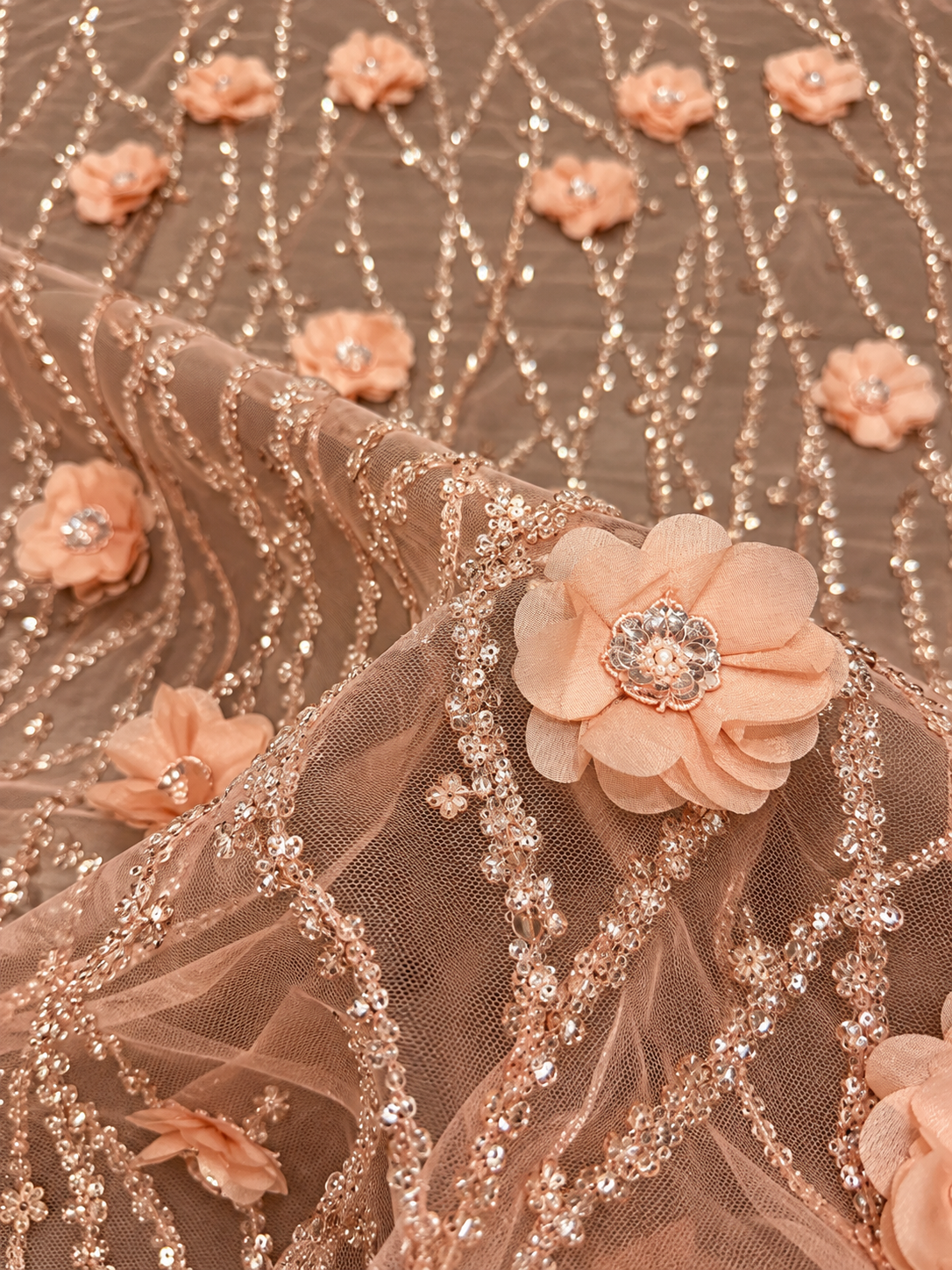 Taranto 3D Fabric - Blush